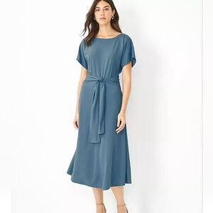 Ann Taylor Smocked Back Flare Dress - Size 4